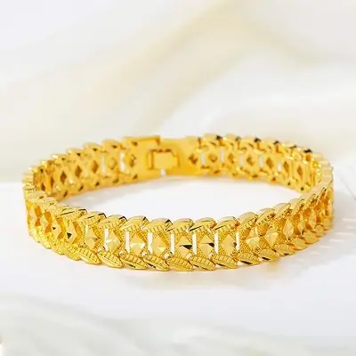 Picture of Trendy Heart Multi shape Punk Bracelet Curb Link Chain Color Bracelets Bangle For Men