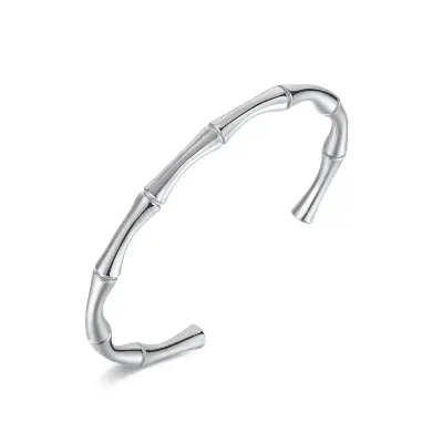 Picture of Simple  Bamboo Joint Opening Stainless Steel Bracelet For Men