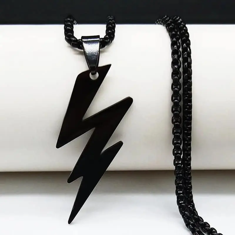 Picture of Black  Color Stainless Steel Link Chain Fashion Jewelry Chain For Men/ Gift for Men/Boys