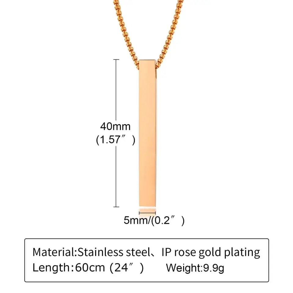 Picture of Geometry Stainless Steel Golden Fashion Necklace For Men
