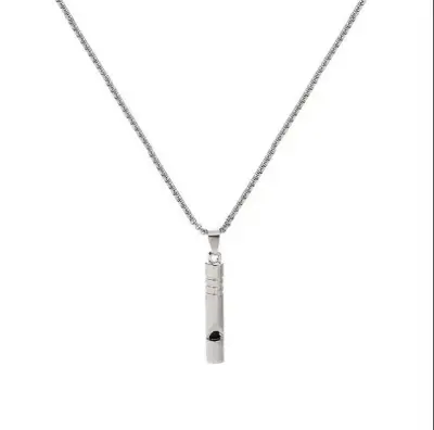 Picture of Blow Whistle Necklace Stainless Steel Silver Color Metal Chain for Men