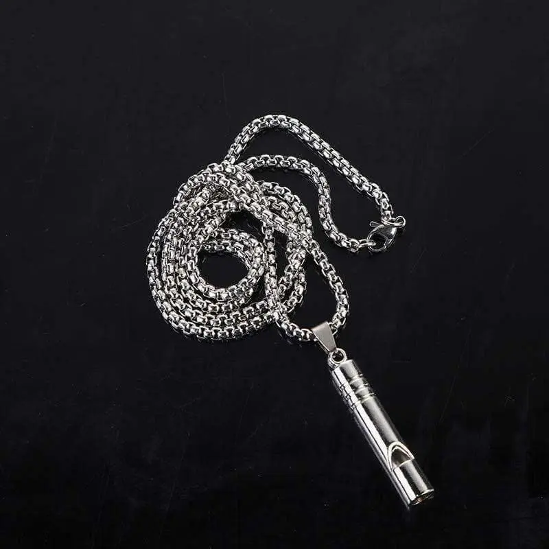 Picture of Blow Whistle Necklace Stainless Steel Silver Color Metal Chain for Men