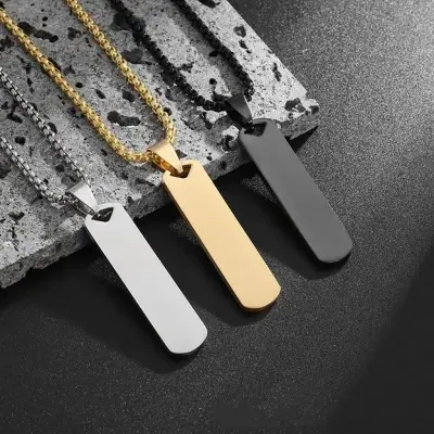 Picture of New Fashionable Trendy Simple Stainless Steel Cuban Link Chain Necklace for Men - New Men's Pendant Necklaces for Jewelry Gift