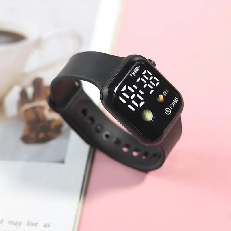 Picture of New Digital Watch Waterproof 30M Fashion Women's Watch for Men's Sports Waterproof Simple Silicone Electronic Watch for men