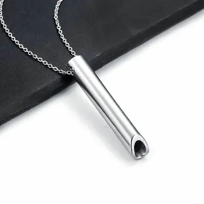 Picture of Silver Color  Breathing Necklace Metal Chain for Men