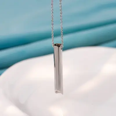 Picture of Silver Color  Breathing Necklace Metal Chain for Men