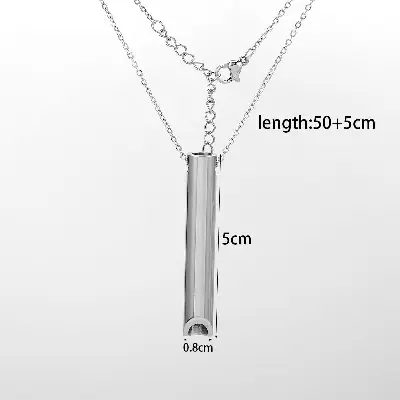 Picture of Silver Color  Breathing Necklace Metal Chain for Men