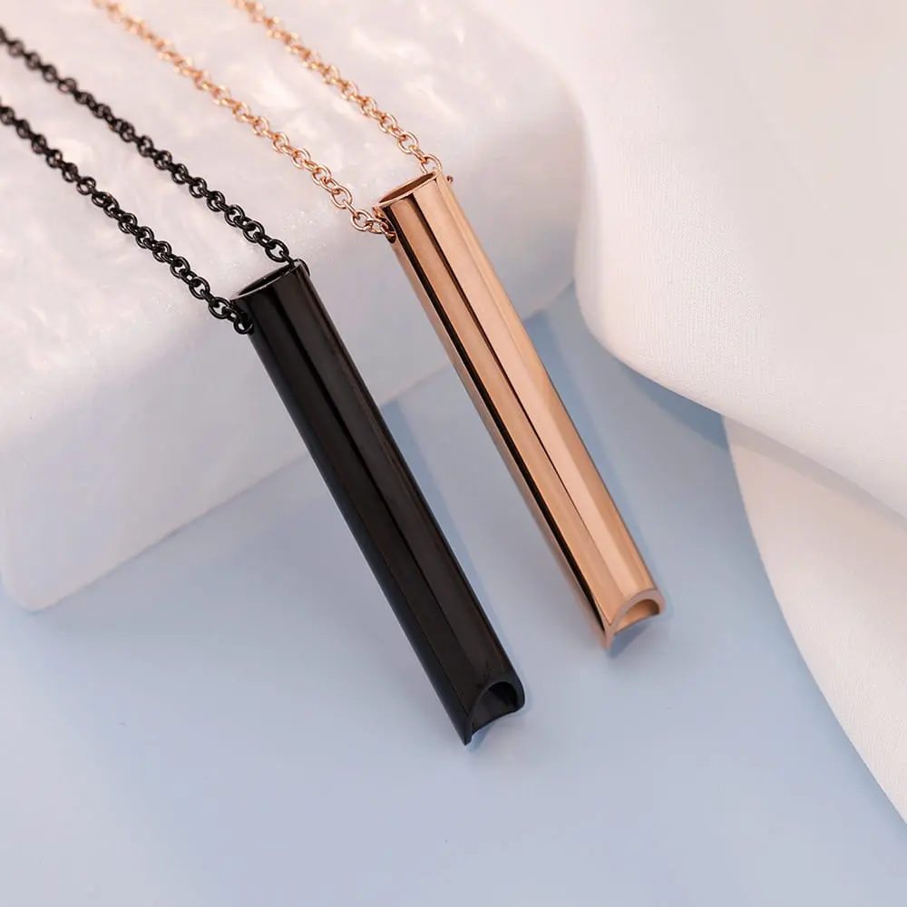 Picture of Stainless steel Mindful Breathing Necklace Chain Jewellery Gift  For Men