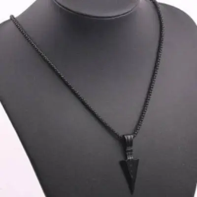Picture of Arrow Rocking Pendant for Men and Boys Silver Plated Alloy Chain