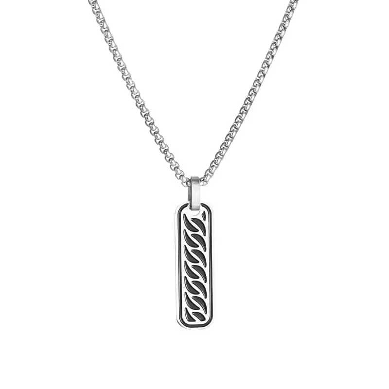 Picture of New Trendy Stainless Steel Chain Pattern Bar Party Jewelry  Necklace Chain For Men