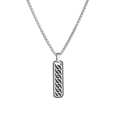 Picture of New Trendy Stainless Steel Chain Pattern Bar Party Jewelry  Necklace Chain For Men