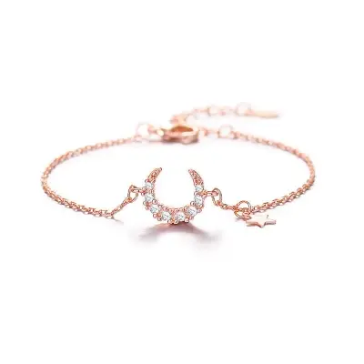 Picture of New Korean Simple Pearl Star Moon Crystal Bracelet