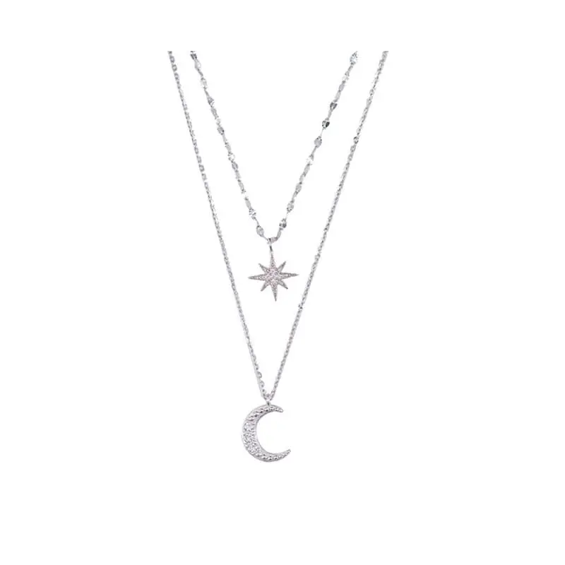 Picture of New Cute Zircon Moon Pendant Necklace for Women