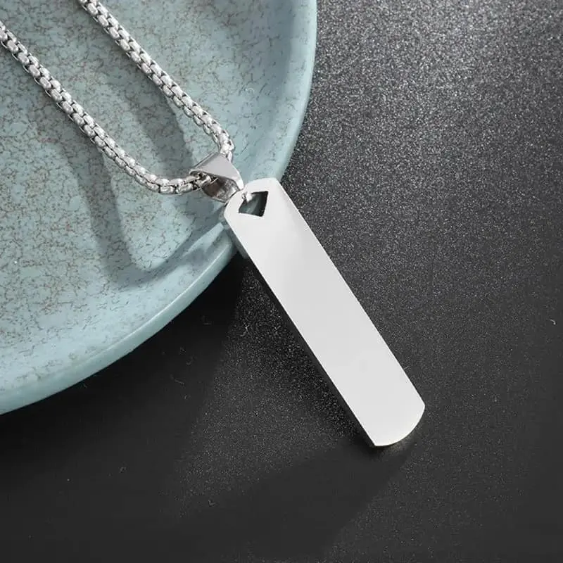 Picture of Stylish Addition - Fashion New Pendant Necklace Men Punk Trendy Simple Stainless Steel Chain Jewellery Gift - Modern - Choice Expression