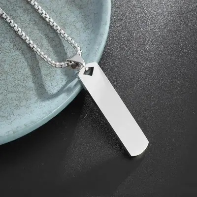 Picture of Stylish Addition - Fashion New Pendant Necklace Men Punk Trendy Simple Stainless Steel Chain Jewellery Gift - Modern - Choice Expression