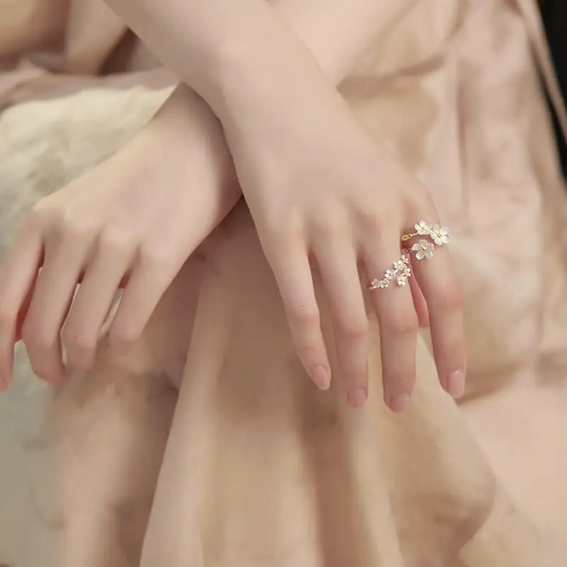 Picture of Silver Color Flower Adjustable Ring for Women