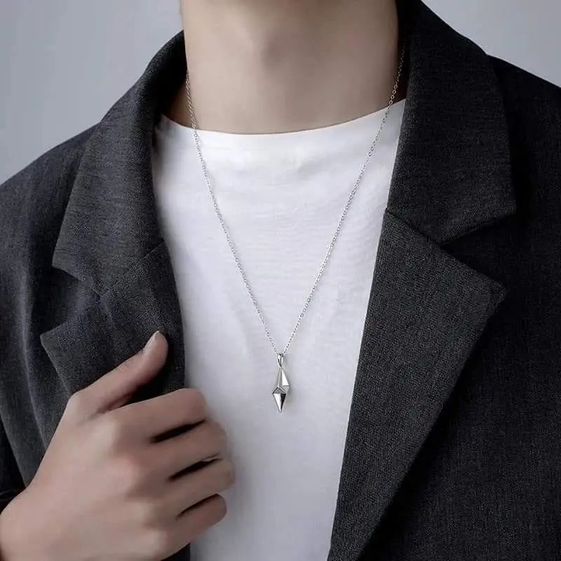 Picture of Men's Trendy Light Luxury Original Silver Necklace Chain For Men