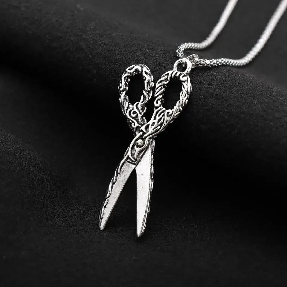 Picture of Scissors Chain for Men Stainless Steel Necklace Fashion Dark Chain For Men