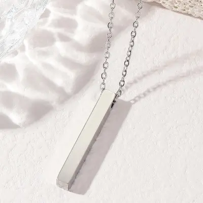 Picture of New Collection Stainless Steel Trendy Fashion Black Colour Necklace For Men