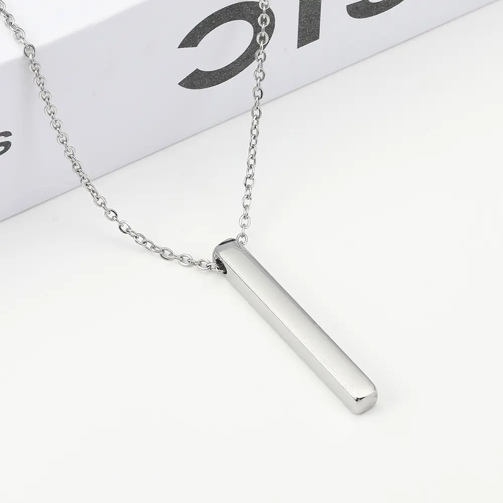 Picture of New Collection Stainless Steel Trendy Fashion Black Colour Necklace For Men