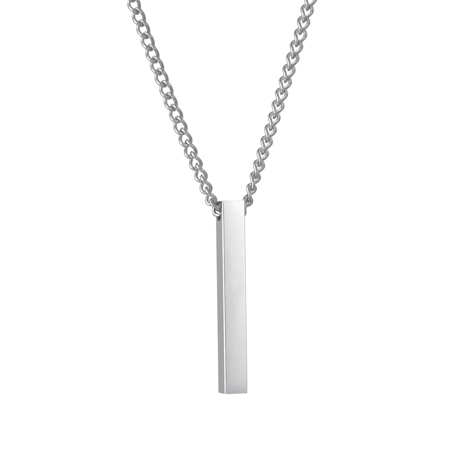 Picture of New Collection Stainless Steel Trendy Fashion Black Colour Necklace For Men