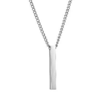 Picture of New Collection Stainless Steel Trendy Fashion Black Colour Necklace For Men