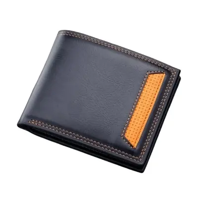 Picture of Men Wallets Credit Card/ID Holder Vintage Brand Male Wallet High Quality PU Leather Photo Holder Foldable Short Men Purse
