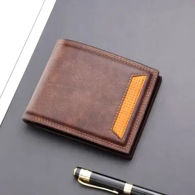Picture of Men's Short Wallet High Quality Men's Credit Card Holder Business Casual Multi-Function Zipper Coin Pocket Coin Wallet
