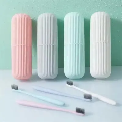 Picture of New Travel Toothbrush Holder Non-Slip Portable Travel Toothbrush Holder Minimalist PP Cup for Business