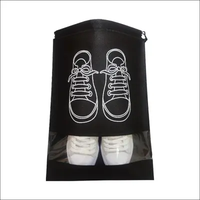 Picture of New Waterproof Shoe Storage Bags with Drawstring - Transparent Travel Shoe Organizing Pouches