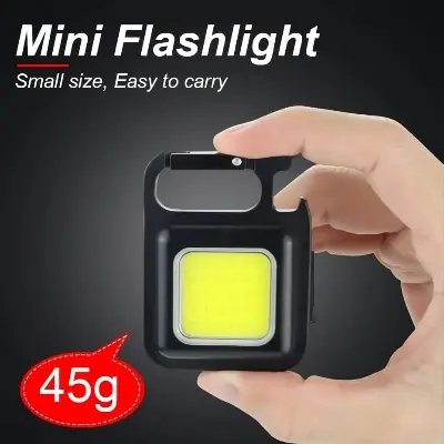 Picture of Super Bright MINI COB Keychain Flashlight Charging Lamp Camping Lights with Magnet 4 Lighting Modes for Camping Home
