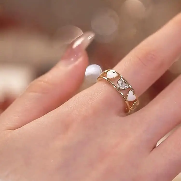 Picture of Fashion Love Heart Ring Open Geometric Rings for Woman Girl Hollow Out Ring Gift MysticFashion Love Heart Ring Open Geometric Rings for Woman Girl Hollow Out Ring Gift Mystic
