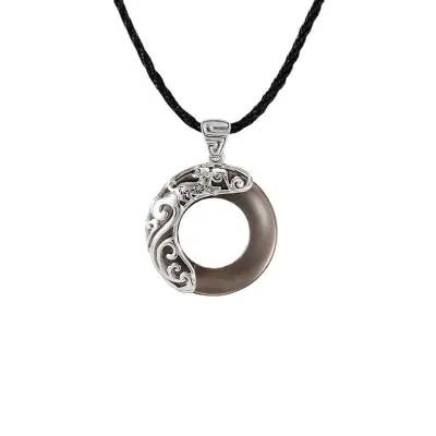 Picture of Punk Round Stylish  Men Pendant Necklaces Metal Cool Leather Chain Pendant -Unique Desing Pendant Chain For Men's-Chain For Men-Men's Pendant