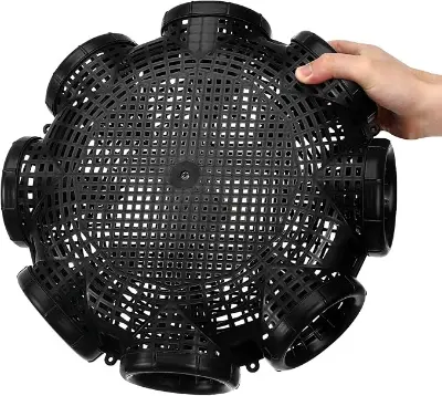 Picture of Holes Catch Mixed Fish Trap Crayfish Catcher Outdoor Fishing Net Cage Plastic Fish Trap Cage Easy to Install