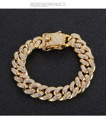 Picture of Miami Bracelet Full Iced Out Bling  Diamonds Choker Jewelry Gifts for Men