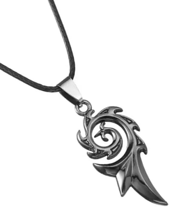 Picture of Leather Rope Men's Dragon Flame Stainless Steel Pendant Men Charm Necklace Jewelry Chain Gif For Men