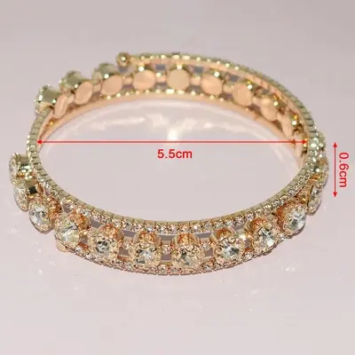 Picture of Korean Crystal Bracelet Adjustable  Bangle  Open Bracelet For  Women