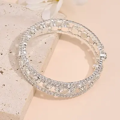 Picture of Fashion Crystal Bracelet for Women Wedding Bangle Hand Jewelry-Bracelet For  Women