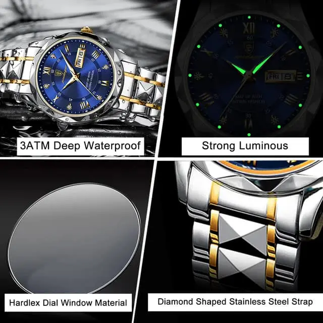 Picture of New POEDAGAR New Fashion Men's Watches Top Brand Stainless Steel Luxury Men Quartz Wristwatches Relogio Masculino