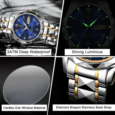 Picture of New POEDAGAR New Fashion Men's Watches Top Brand Stainless Steel Luxury Men Quartz Wristwatches Relogio Masculino