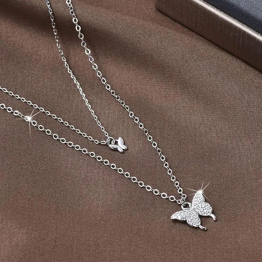 Picture of Double-Layer butterfly necklace jewellery for woman