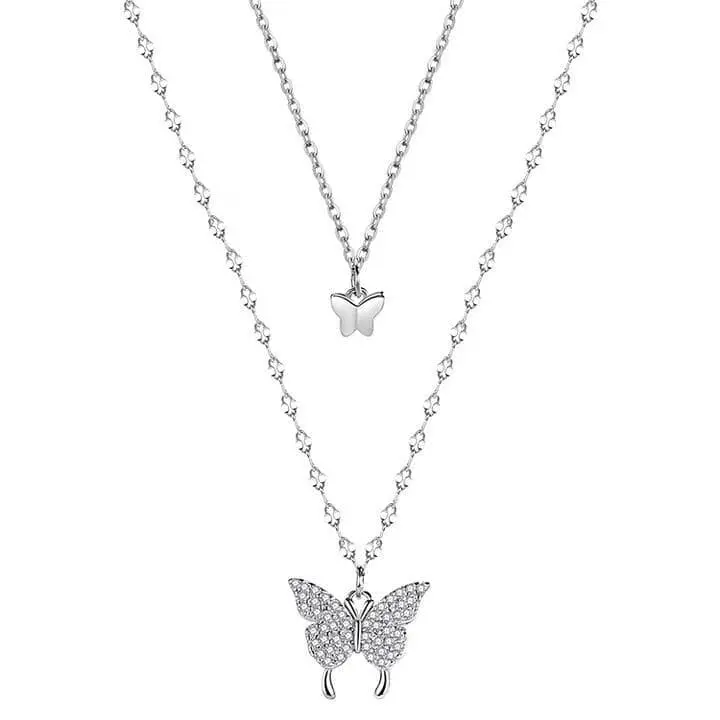 Picture of Double-Layer butterfly necklace jewellery for woman