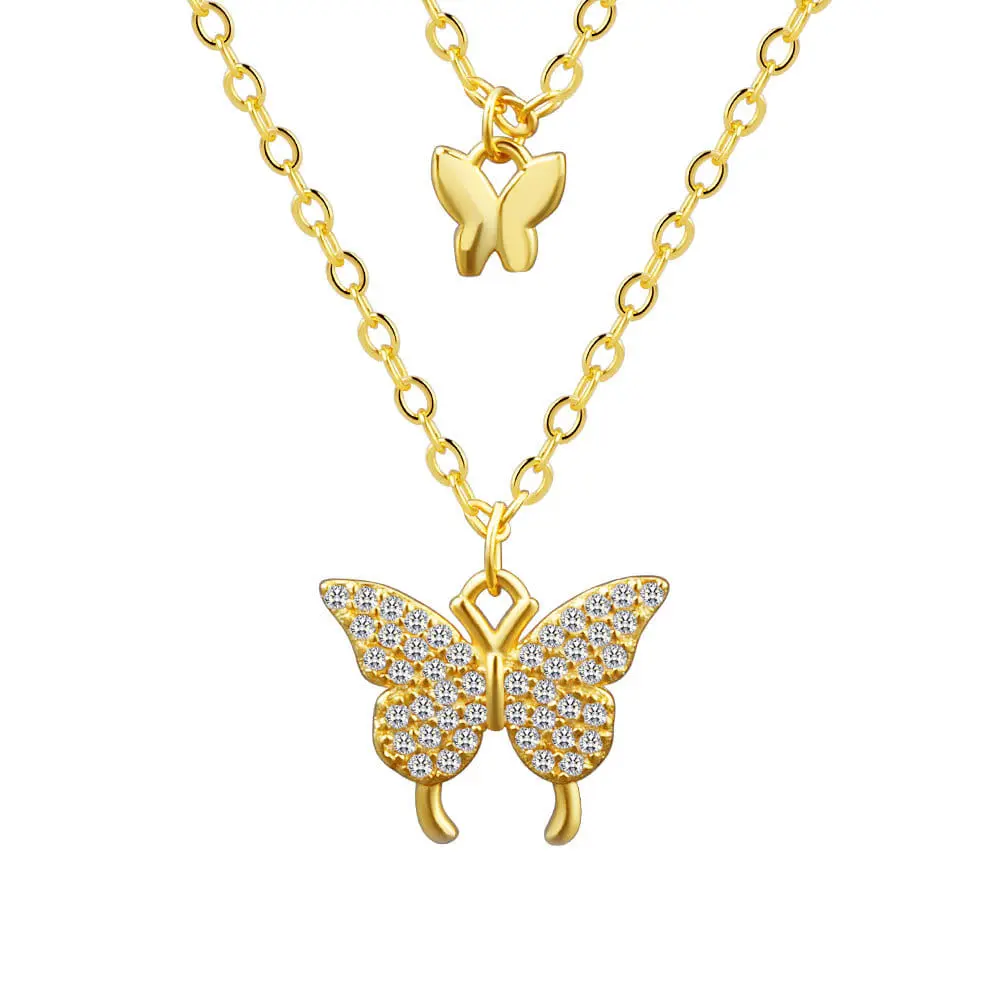 Picture of Fashionable Chain Double Layer Butterfly Necklaces for women New Collection