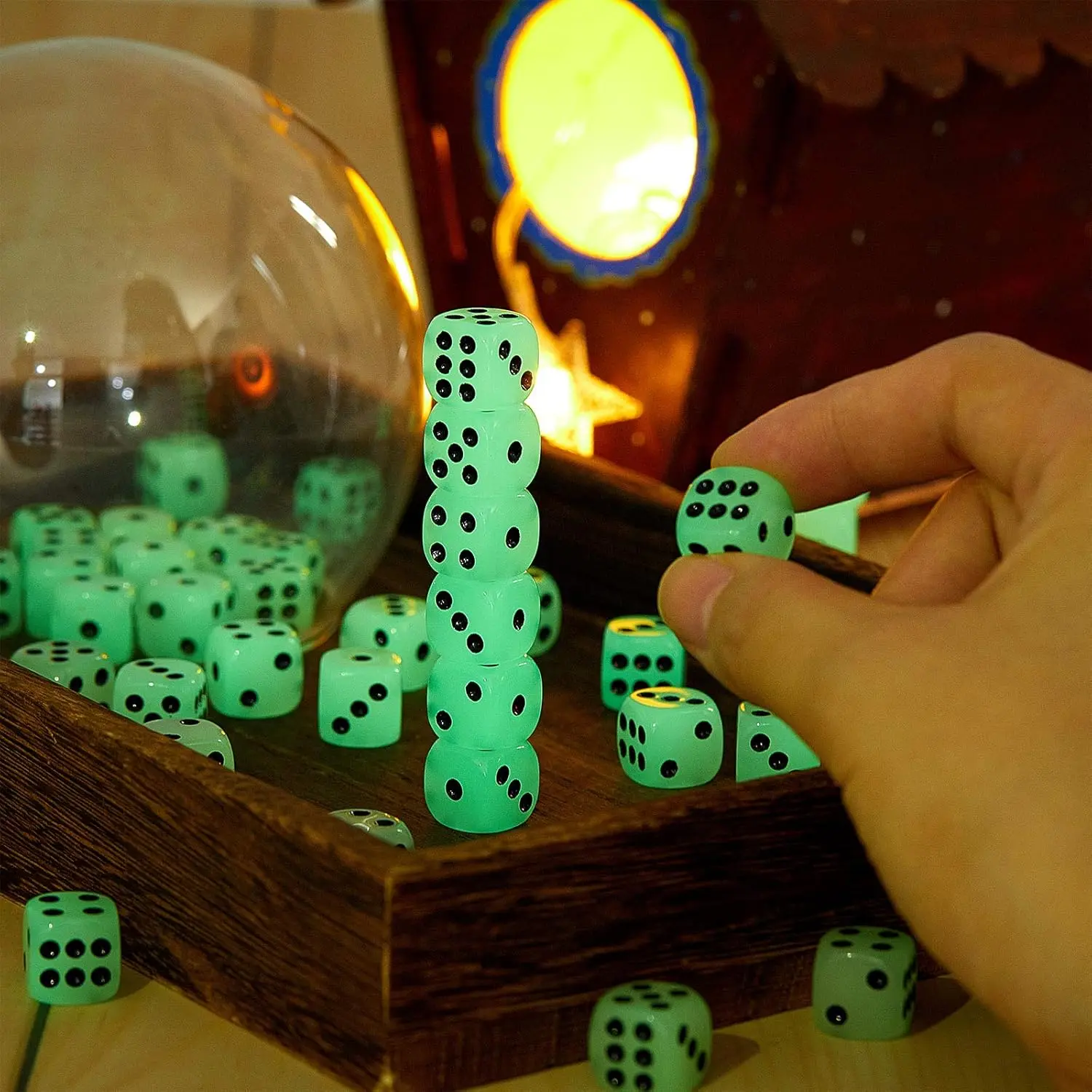 Picture of Lodu  Bar Six Sided Glow in Dark Luminous Dice