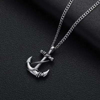Picture of Stylish Addition - Fashion New Pendant Necklace Men Punk Trendy Simple Stainless Steel Chain Jewellery Gift - Modern - Choice Expression