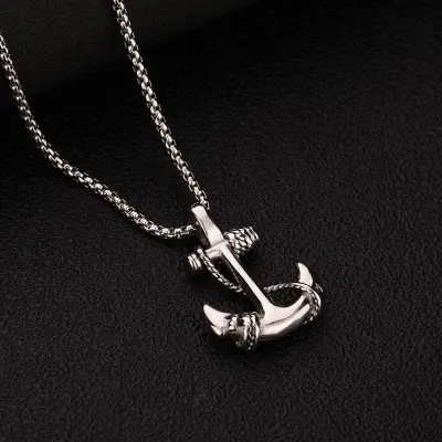 Picture of Stylish Addition - Fashion New Pendant Necklace Men Punk Trendy Simple Stainless Steel Chain Jewellery Gift - Modern - Choice Expression