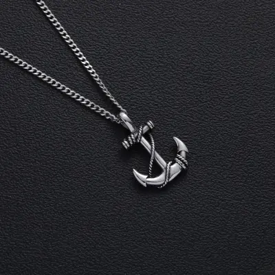 Picture of Stylish Addition - Fashion New Pendant Necklace Men Punk Trendy Simple Stainless Steel Chain Jewellery Gift - Modern - Choice Expression