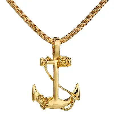 Picture of Stylish Addition - Fashion New Pendant Necklace Men Punk Trendy Simple Stainless Steel Chain Jewellery Gift - Modern - Choice Expression