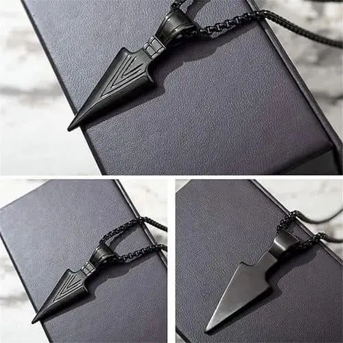 Picture of Black Color  Breathing Necklace Metal Chain for Men