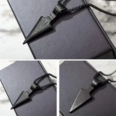 Picture of Black Color  Breathing Necklace Metal Chain for Men